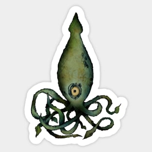 SQUID - COLOURISED SKETCH OF A CEPHALOPOD Sticker